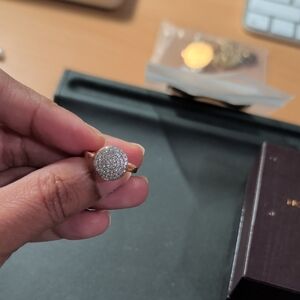 MONICA VINADER Gold and Silver Ring Size 4.5